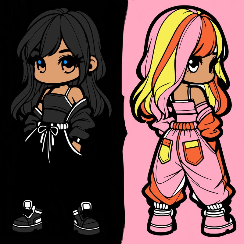 girl in crop top and baggy pants