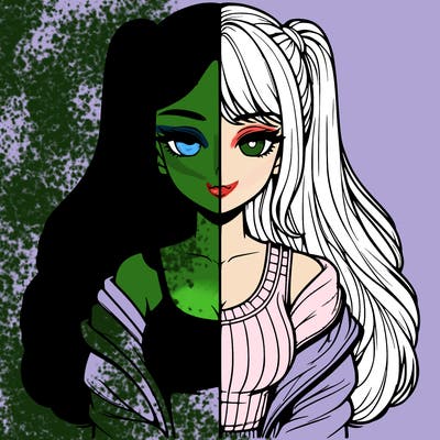 realistic girl split