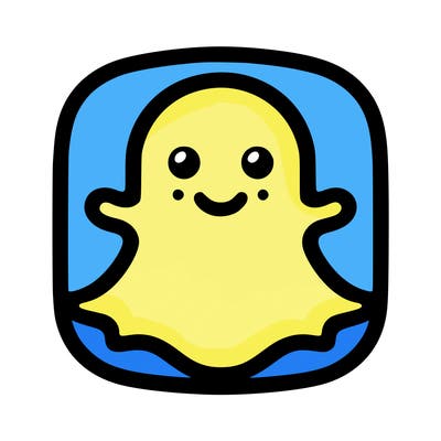 snapchat logo without a face