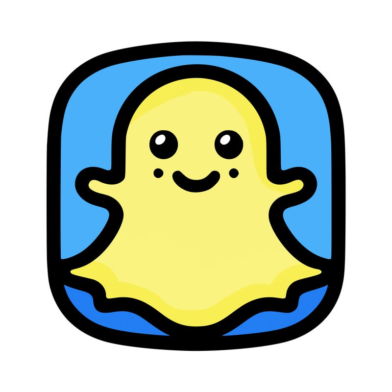snapchat logo without a face