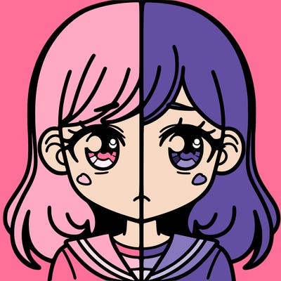 a split of a girl