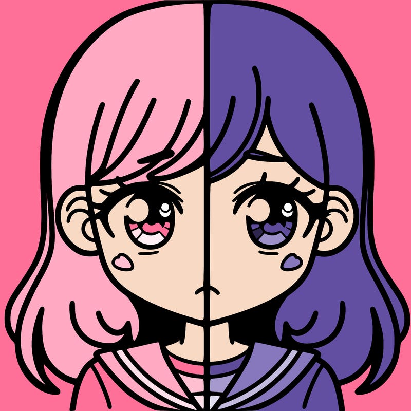 a split of a girl