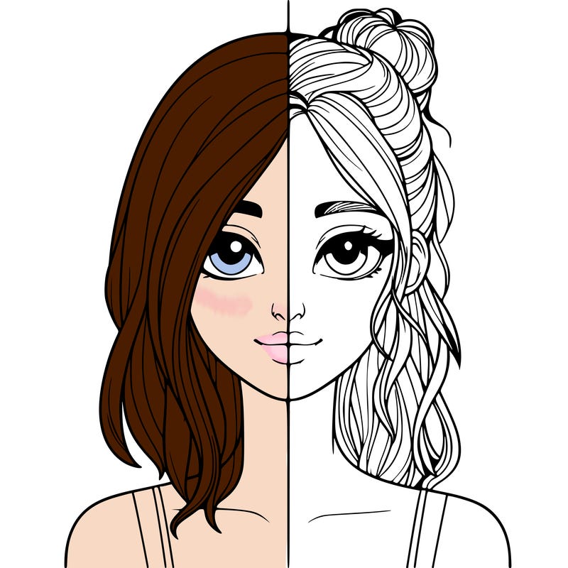 realistic girl split