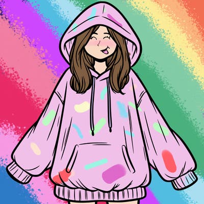 girl in oversized hoodie