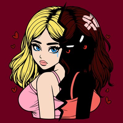 realistic girl split