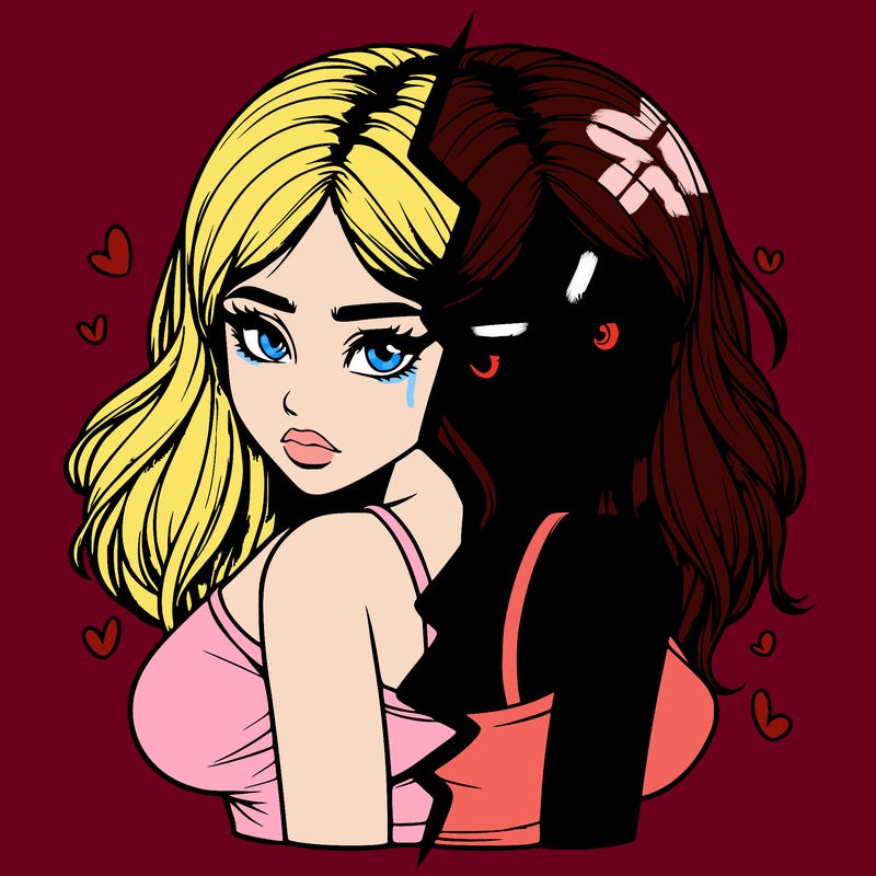 realistic girl split