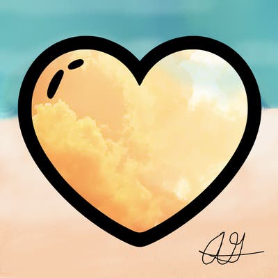 a blank heart