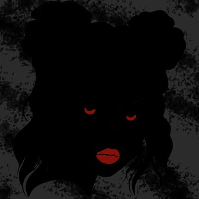 realistic girl with hair buns on her head