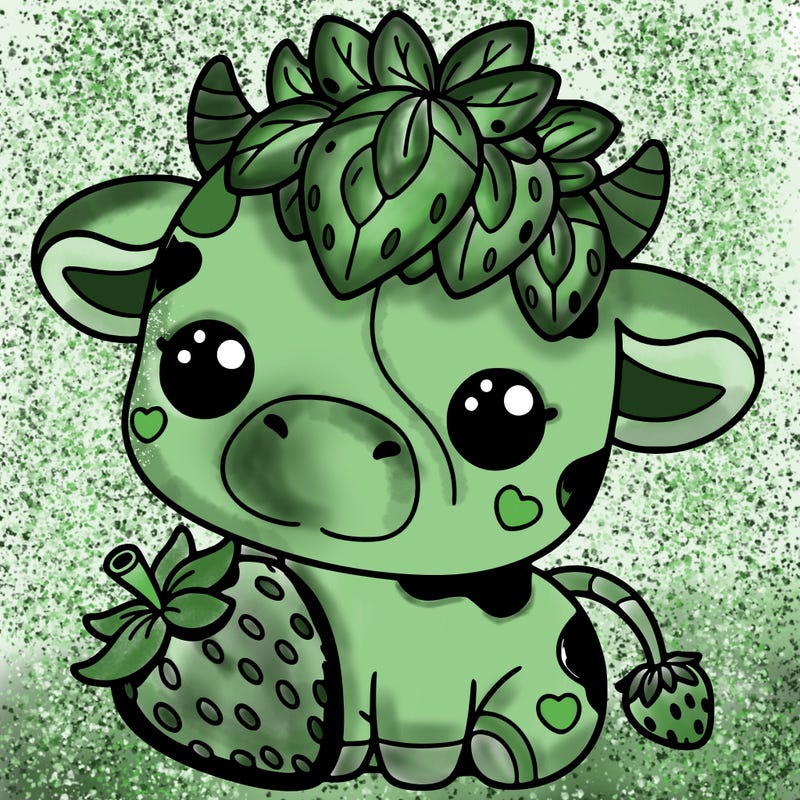 cute strawberry cow