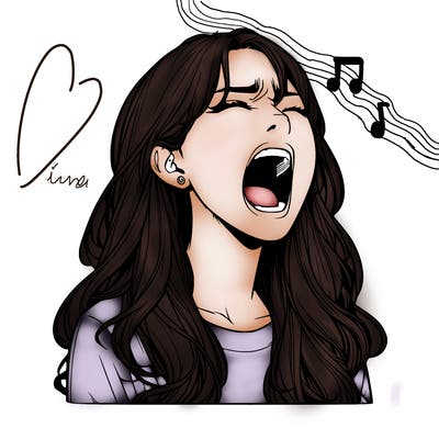 screaming realistic, girl