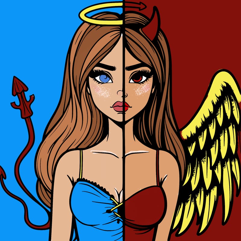 devil vs angel realistic girl