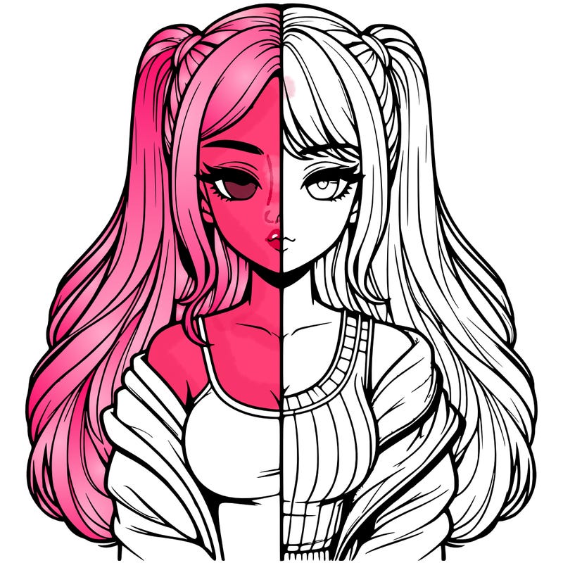 realistic girl split