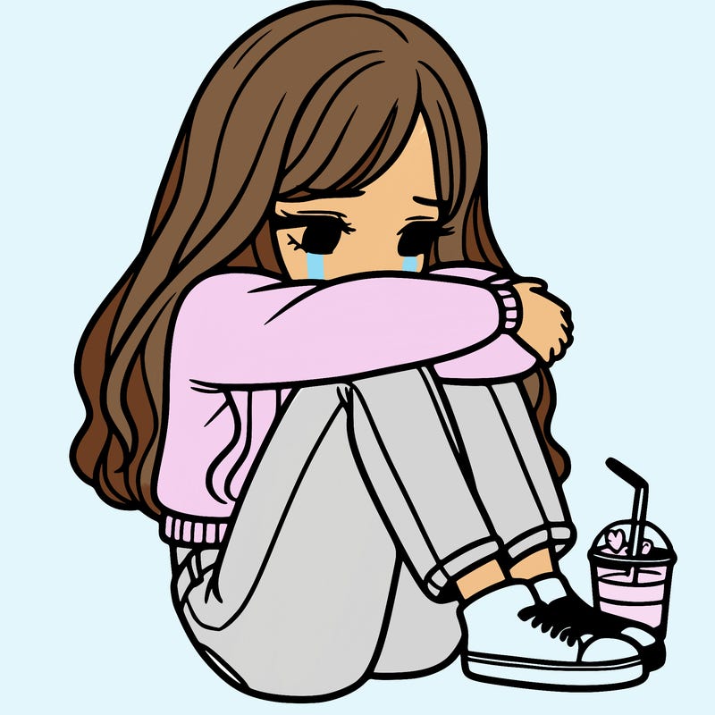 a girl  after a breakup