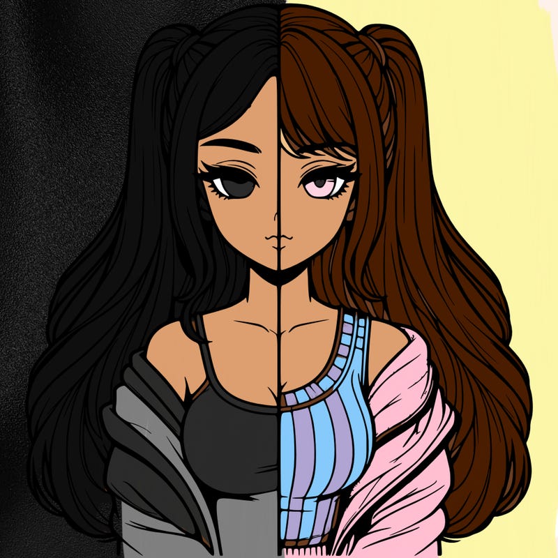 realistic girl split