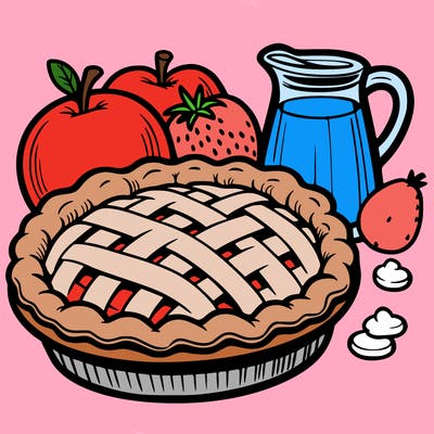 a pie of food