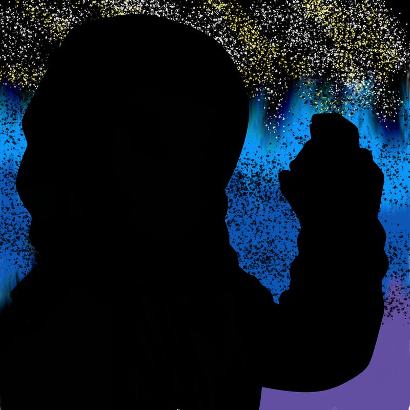 a realistic girl, spray painting