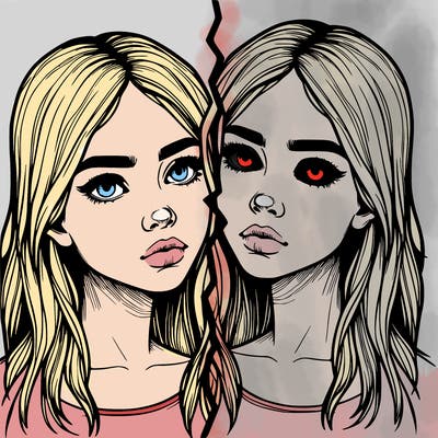 realistic girl split