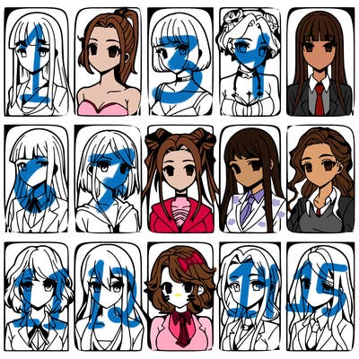 girls that look diffrent anime