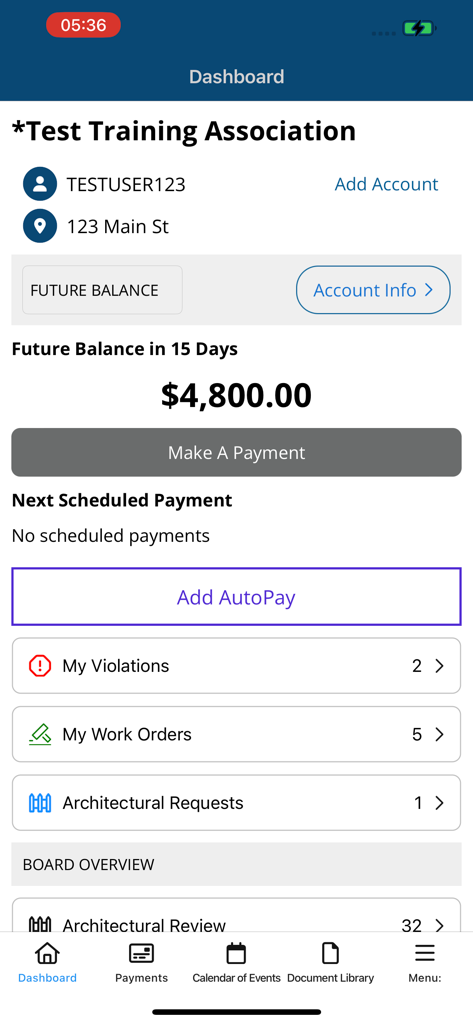 Keystone Connection - Keystone Connection app dashboard displaying account balance, payment options, and community service requests.