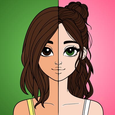 realistic girl split
