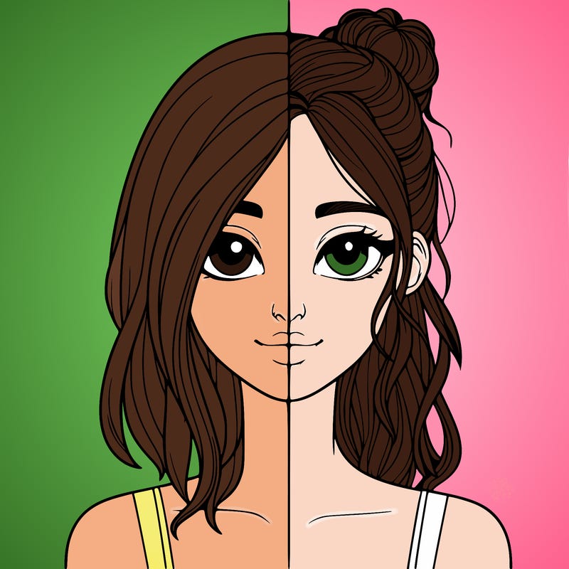 realistic girl split