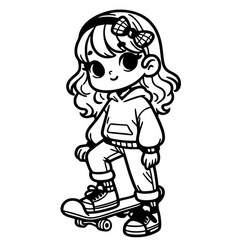 girl with a skateboard