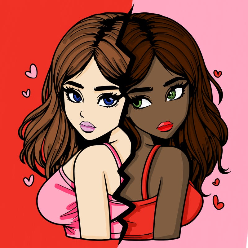 realistic girl split