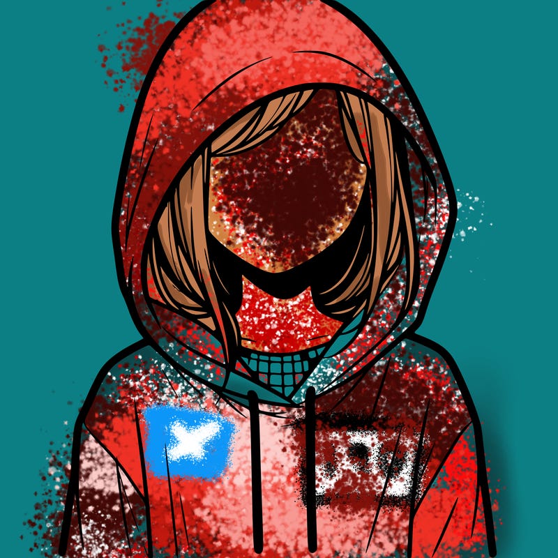 faceless girl in hoodie