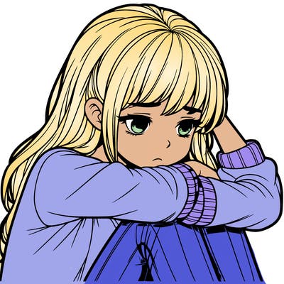realistic girl depressed