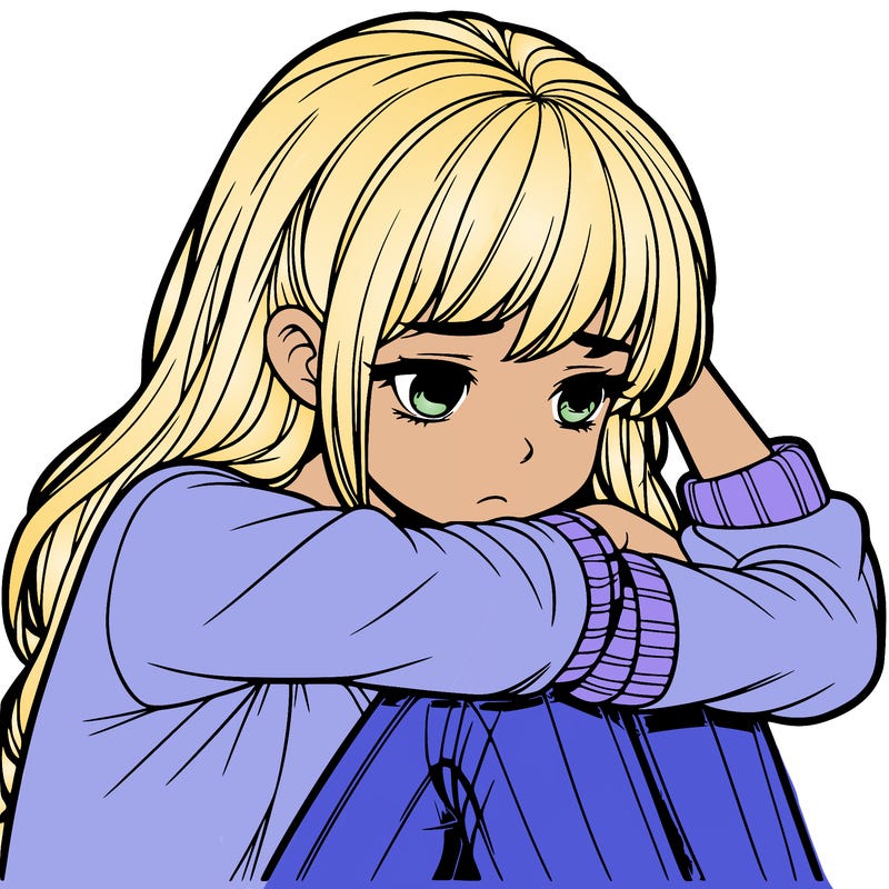 realistic girl depressed