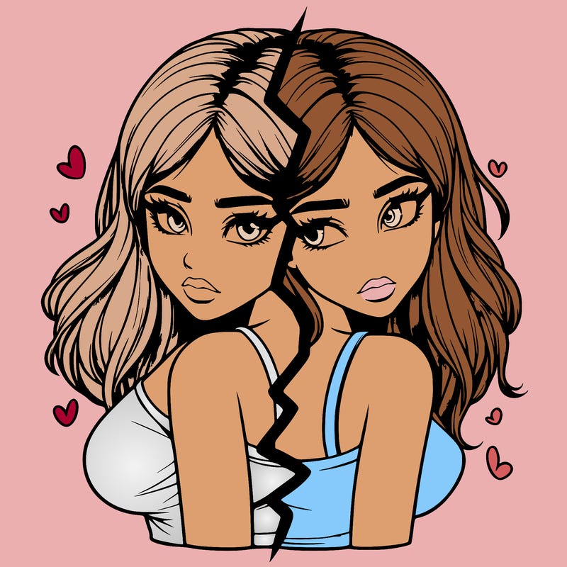 realistic girl split