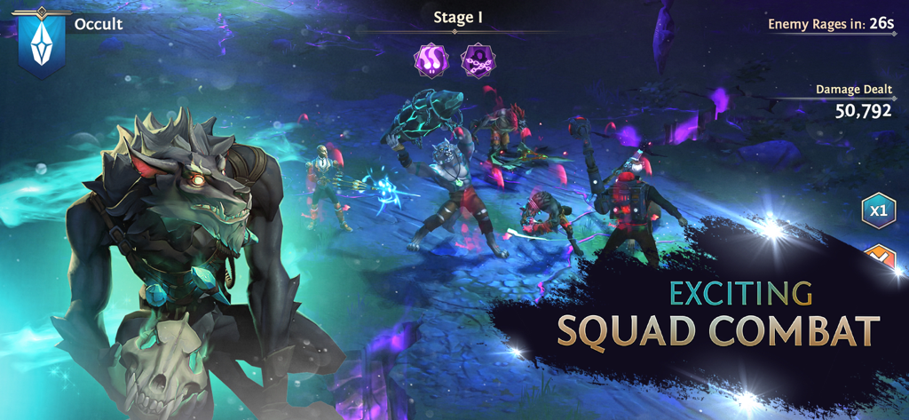 Heroes of the Dark: Squad RPG - Jugabilidad de combate de escuadrón táctico con un héroe hombre lobo en un entorno de fantasía oscura