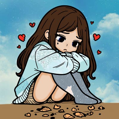 a girl after a breakup