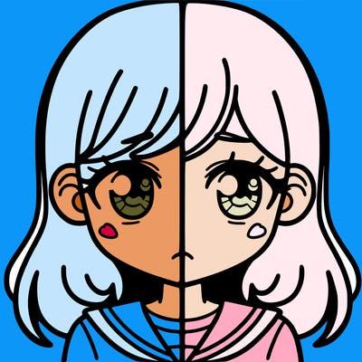 a split of a girl