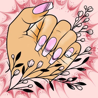 nails with french tip