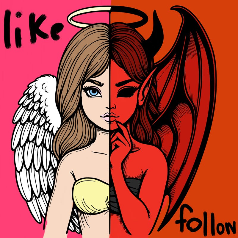 realistic angel half demon