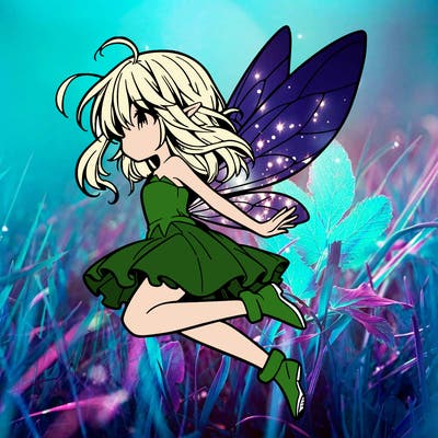 manga fairy flying