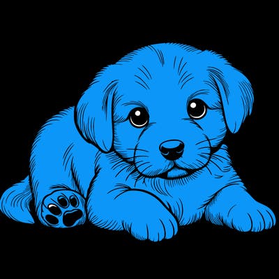 a cute realistic puppy