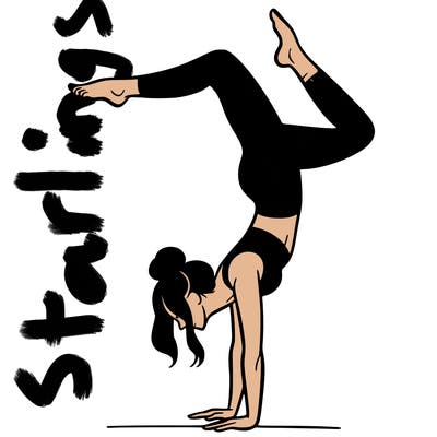 a woman doing a handstand