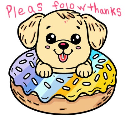 dog in a donut