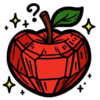 very shiny crystal apple