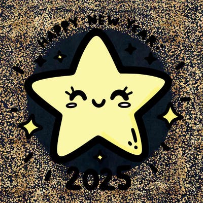 happy new year 2025 star wish