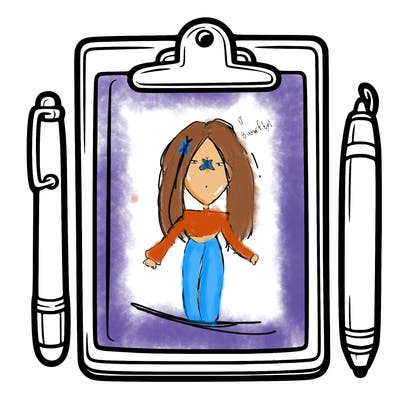 blank clip board with pen