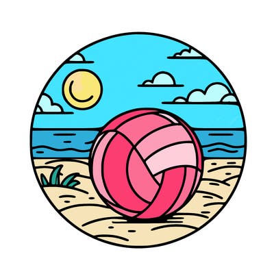 volleyball on a beach