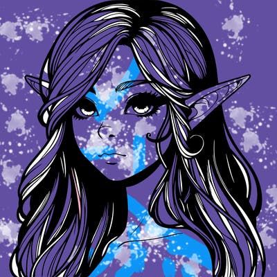 elf girl realistic dark fantasy