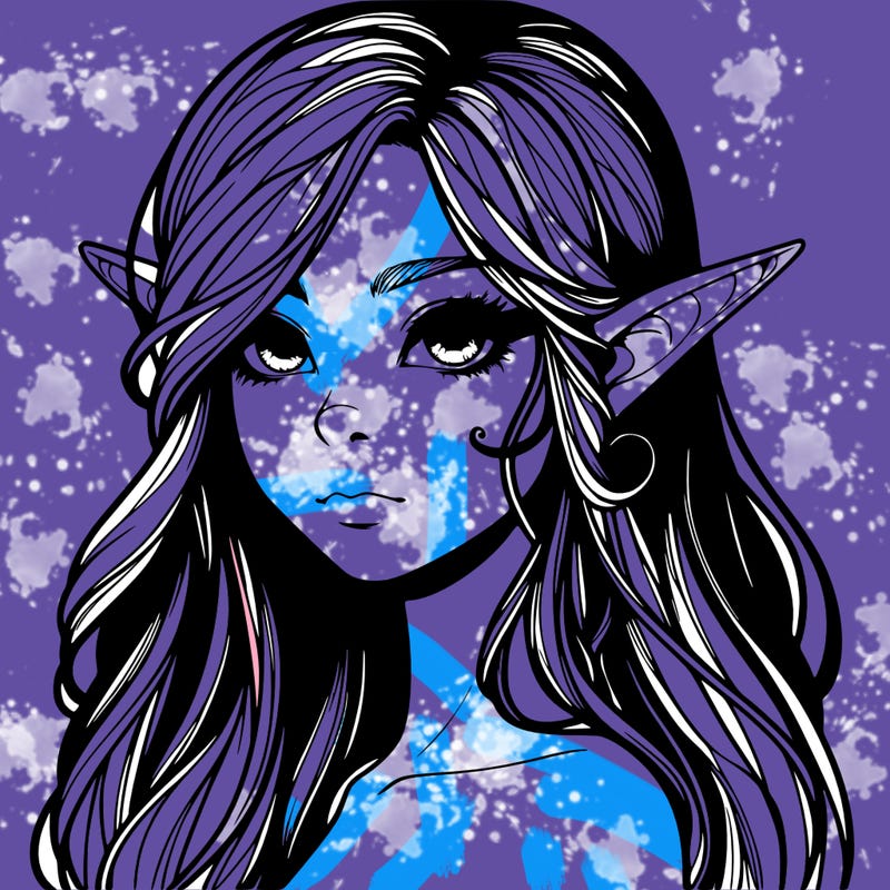 elf girl realistic dark fantasy