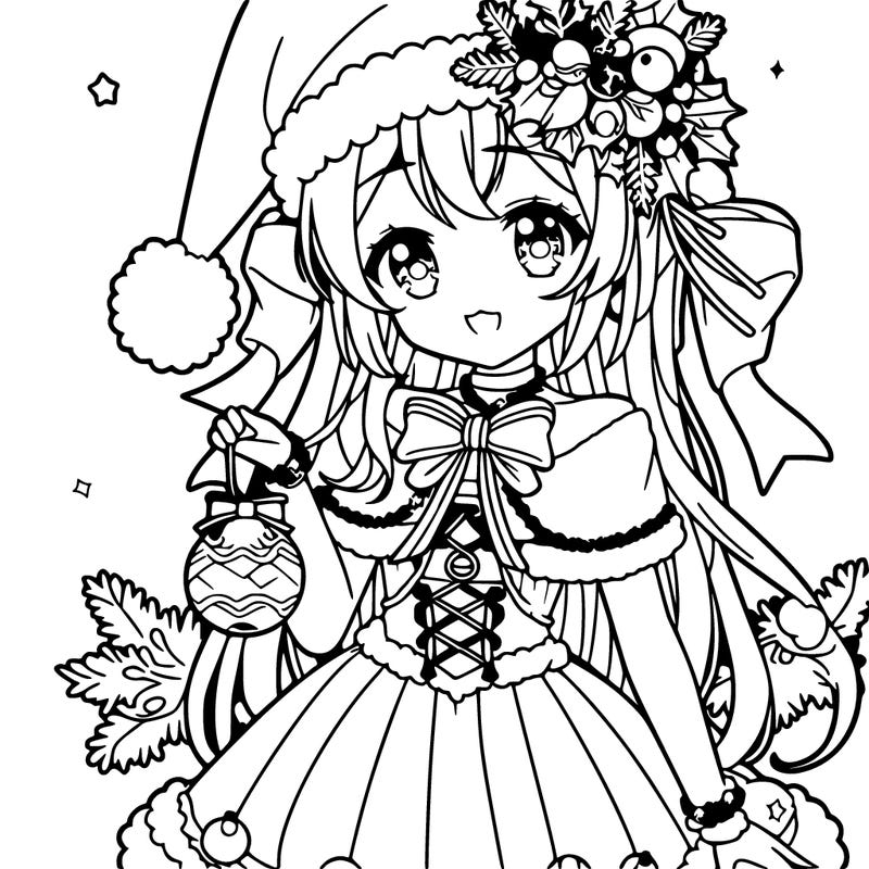 christmas anime girl