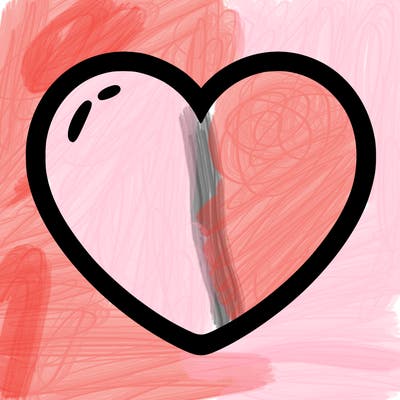 a blank heart