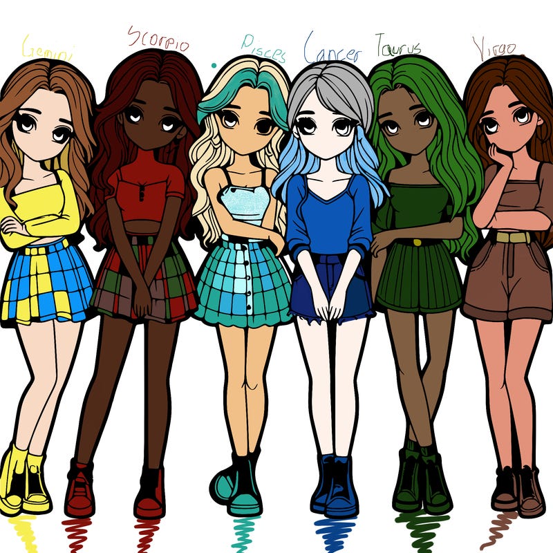 a group of girls realistic