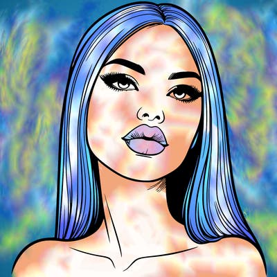 realistic woman with full lips